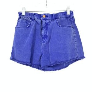 Anthropologie Pilcro Women's Sz S Mid Rise Denim Shorts Cut Off Indigo Dye Wash